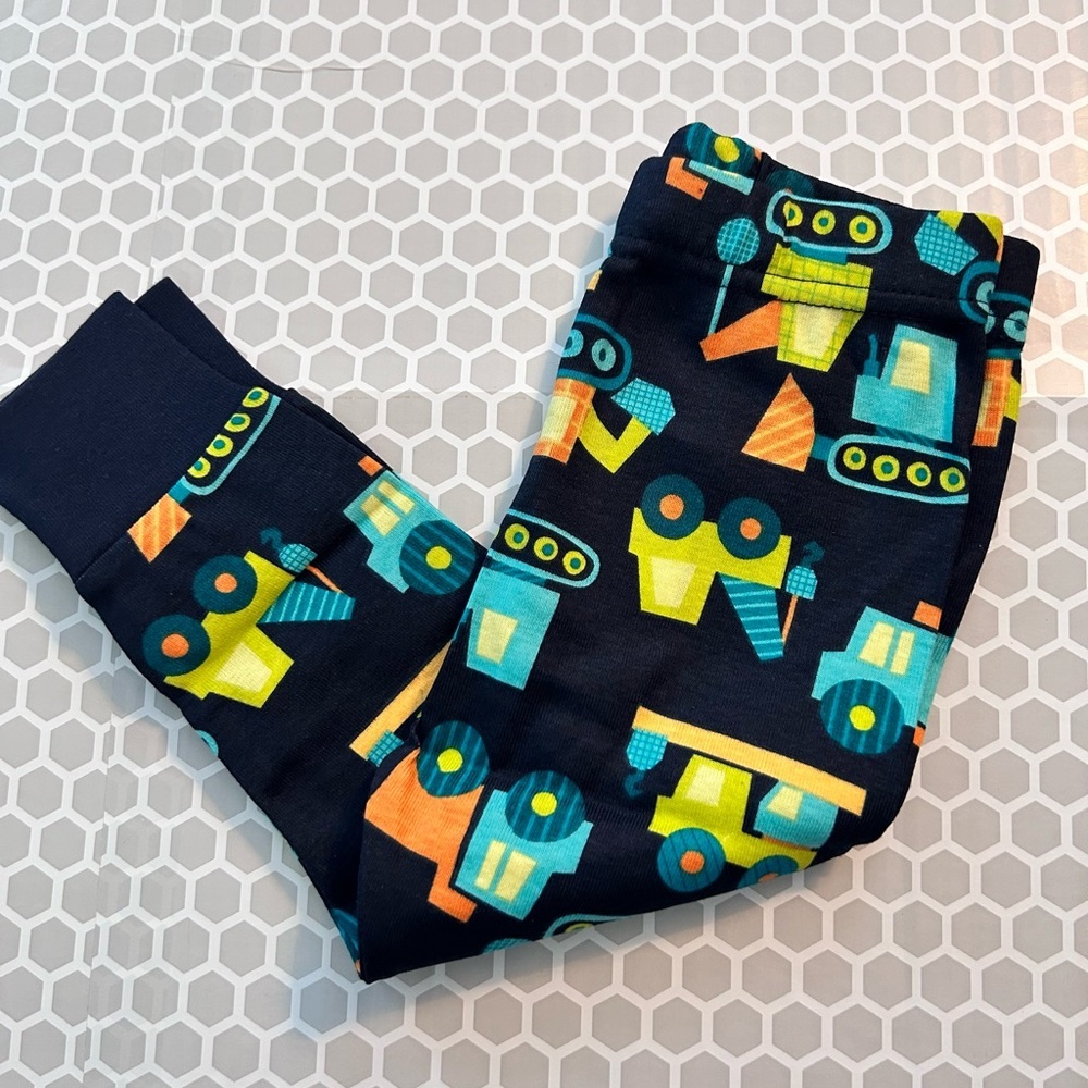 NWT Old Navy Navy with Teal & Orange Truck Graphic Pajama Set. Size 12-18M - Picture 3 of 8
